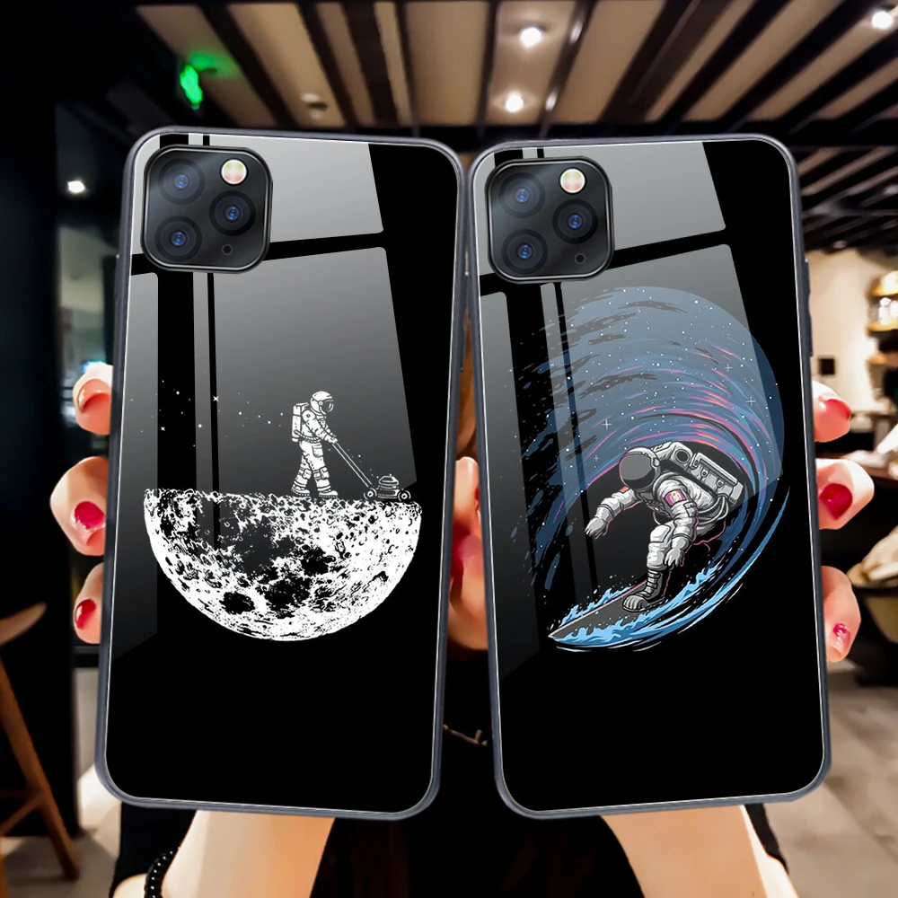 Starry Astronaut Tempered Glass Phone Case for IPhone 13 11 12 Pro Max Mini XS XR X 7 8 6 Plus SE 2020 Silicone Hard Back Cover
Starry Astronaut Tempered Glass Phone Case for IPhone 13 11 12 Pro Max Mini XS XR X 7 8 6 Plus SE 2020 Silicone Hard Back Cover