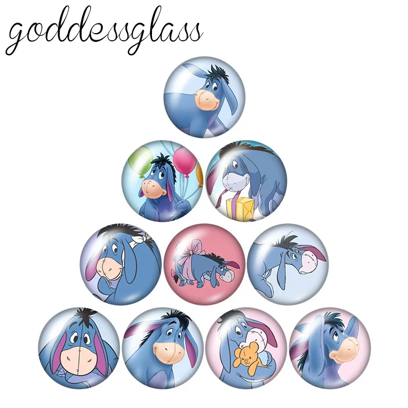 Disney Pooh Friends eeyore Cute donkey 10pcs 12mm/18mm/20mm/25mm Round photo glass cabochon flat back Necklace Making findings
Disney Pooh Friends eeyore Cute donkey 10pcs 12mm/18mm/20mm/25mm Round photo glass cabochon flat back Necklace Making findings