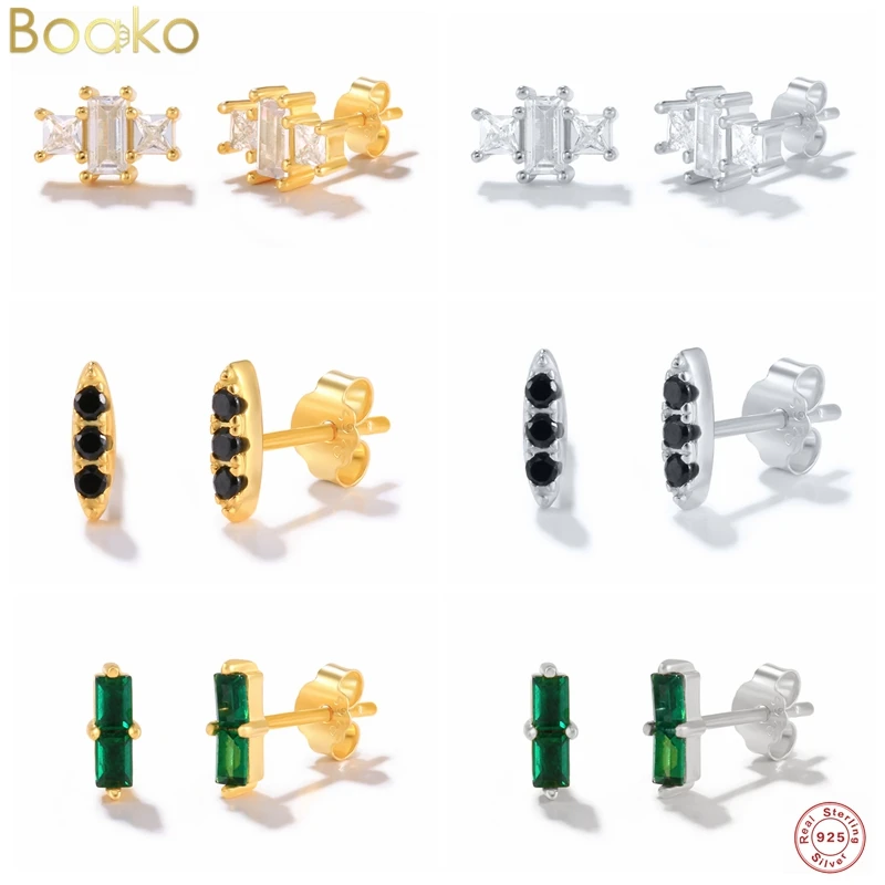 BOAKO 925 Sterling Silver Simple Shiny Crystal Stud Earrings For Women Small Banquet Earrings Gifts Jewelry Pendientes de oreja
BOAKO 925 Sterling Silver Simple Shiny Crystal Stud Earrings For Women Small Banquet Earrings Gifts Jewelry Pendientes de oreja