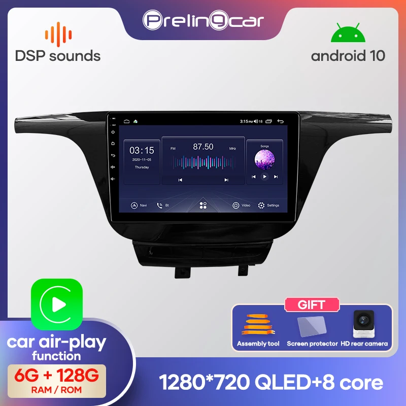 Prelingcar Android 10 0 Автомобильная Мультимедийная навигационная система GPS dvd плеер для
