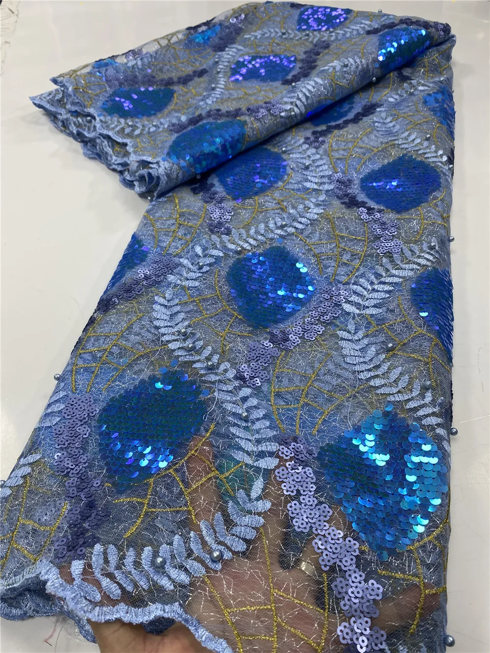 African Sequins Tulle Mesh Lace Fabric 2020 High Quality Lace Nigerian French Net Lace Fabrics For Women Party Dress YA3176B-4
African Sequins Tulle Mesh Lace Fabric 2020 High Quality Lace Nigerian French Net Lace Fabrics For Women Party Dress YA3176B-4