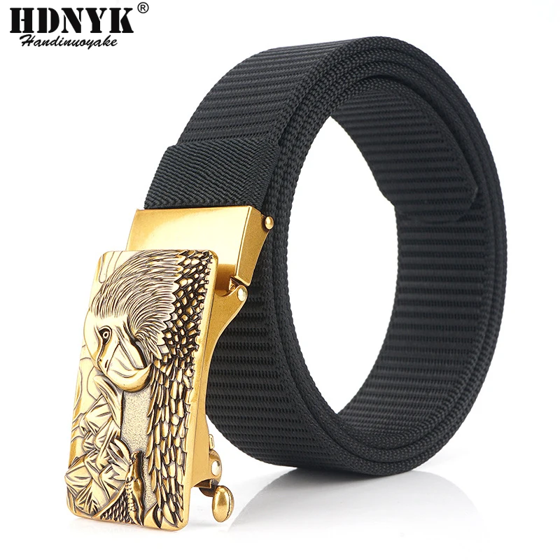 New Designer Nylon Men's Metal Automatic Buckle Multi-function Belt Women Military High Quality Brand Designer Retro Male Belts 
New Designer Nylon Men's Metal Automatic Buckle Multi-function Belt Women Military High Quality Brand Designer Retro Male Belts