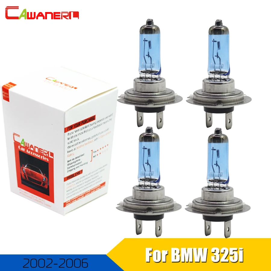 Cawanerl 4 шт. H7 100 Вт Автомобильные галогеновые лампы для фар для BMW 325i 2002-2006 головной светильник высокий низкий пучок 4300 К с теплым белым светом, ...
Cawanerl 4 шт. H7 100 Вт Автомобильные галогеновые лампы для фар для BMW 325i 2002-2006 головной светильник высокий низкий пучок 4300 К с теплым белым светом, ...