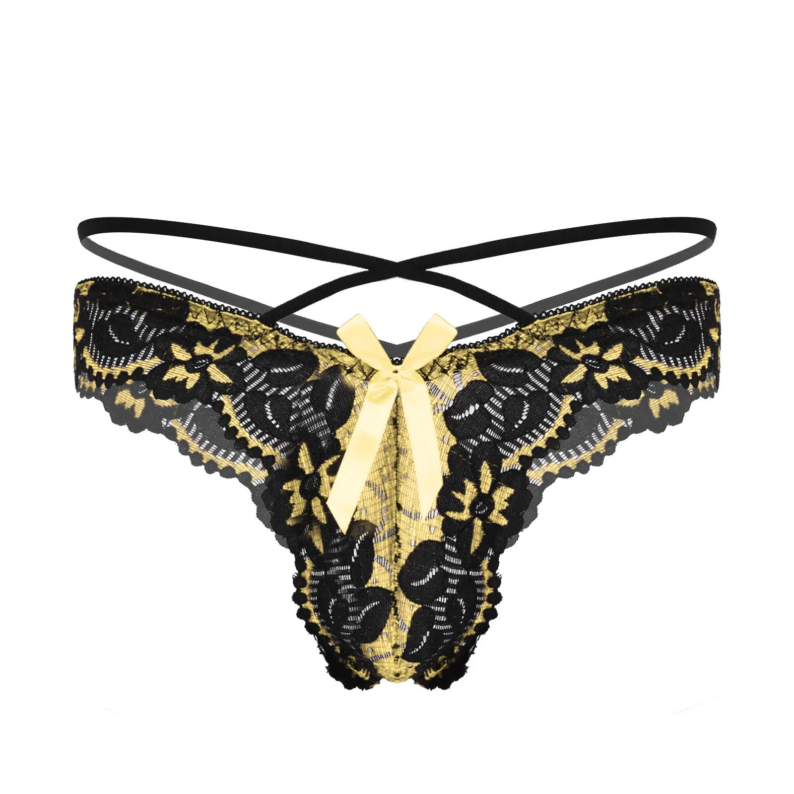 Mens Erotic Sissy Lingerie Low Waist T-back Thong Underpants Hollow Out Floral Lace Panties Bowknot Decor G-string Brief Bottoms
Mens Erotic Sissy Lingerie Low Waist T-back Thong Underpants Hollow Out Floral Lace Panties Bowknot Decor G-string Brief Bottoms