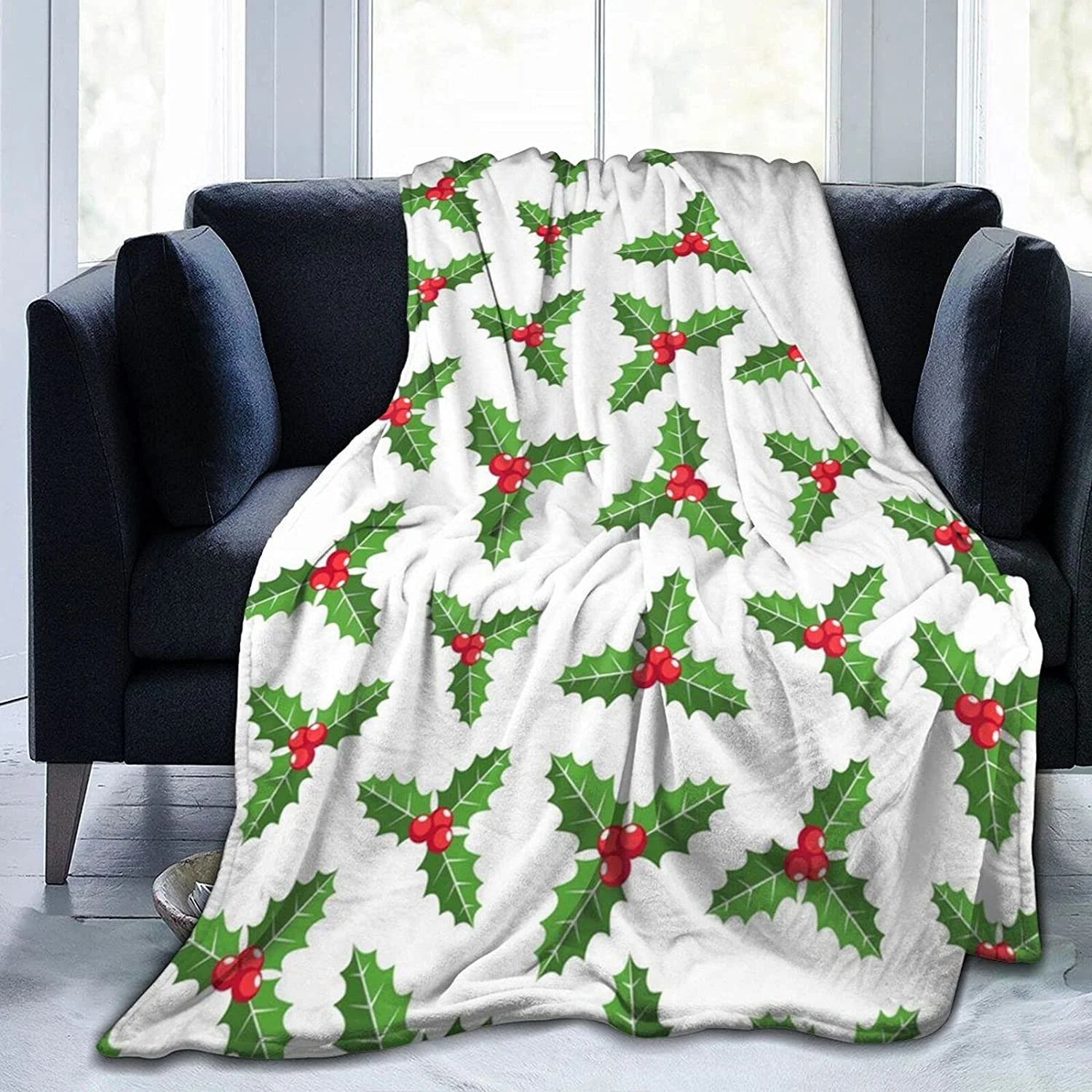 Throw Blankets Christmas Holly Tree Fleece Blanket Ultra Soft Micro Fleece Blanket for Bedroom Sofa Couch Blankets and Throws
Throw Blankets Christmas Holly Tree Fleece Blanket Ultra Soft Micro Fleece Blanket for Bedroom Sofa Couch Blankets and Throws