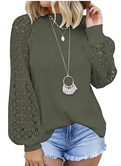 Loose T-Shirt Women Casual Spring t Shirt Round Neck Long Sleeve Pullover Tee Shirt Female Lace Patchwork Fashion Streetwear
Loose T-Shirt Women Casual Spring t Shirt Round Neck Long Sleeve Pullover Tee Shirt Female Lace Patchwork Fashion Streetwear