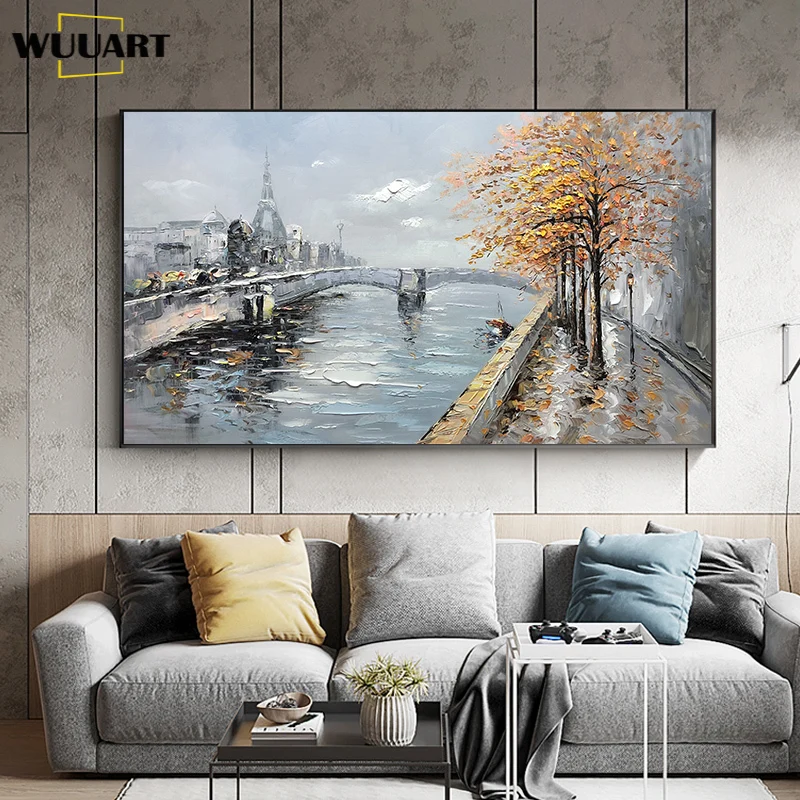 Paintings On Canvas Handmade Wall Art Canvas Abstract Riverside Scenery Oil Paintings Wall Decoration Paintings For Living Room
Paintings On Canvas Handmade Wall Art Canvas Abstract Riverside Scenery Oil Paintings Wall Decoration Paintings For Living Room