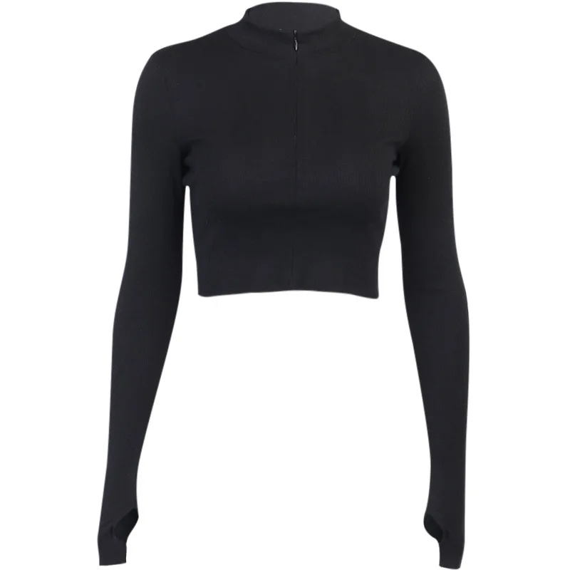 Shestyle Black Full Sleeve Zipper Short Punk T-Shirts Gothic Crop Top Women Stand Collar Solid Skinny Tees Sexy Fashion 2021
Shestyle Black Full Sleeve Zipper Short Punk T-Shirts Gothic Crop Top Women Stand Collar Solid Skinny Tees Sexy Fashion 2021