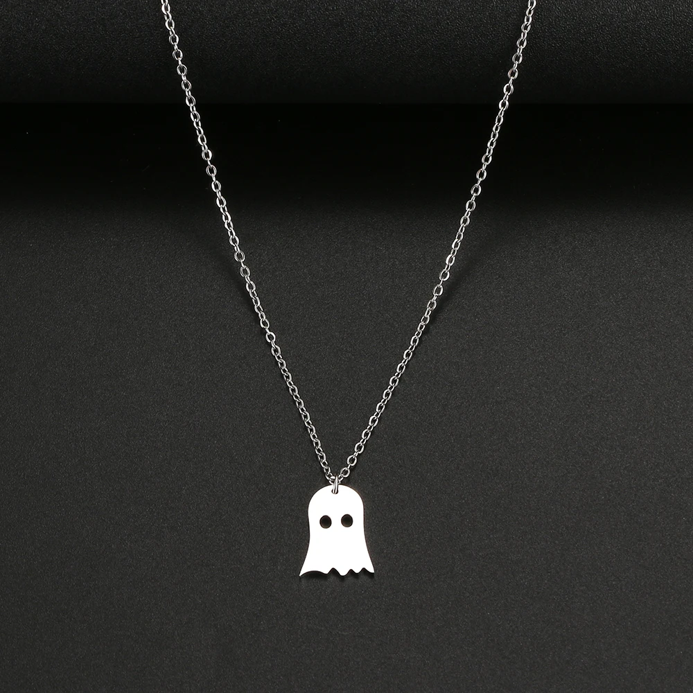 Ожерелья из нержавеющей стали милый дизайн призрака подвеска на Хэллоуин