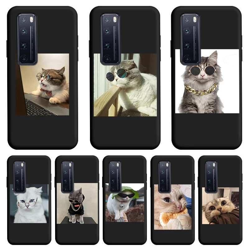 Cute kitten Black TPU Soft Shell For Huawei Nova7 Nova7Pro Nova7SE P40 Lite 5G Case Personality Cartoon Cute Fashion Trend Phone
Cute kitten Black TPU Soft Shell For Huawei Nova7 Nova7Pro Nova7SE P40 Lite 5G Case Personality Cartoon Cute Fashion Trend Phone