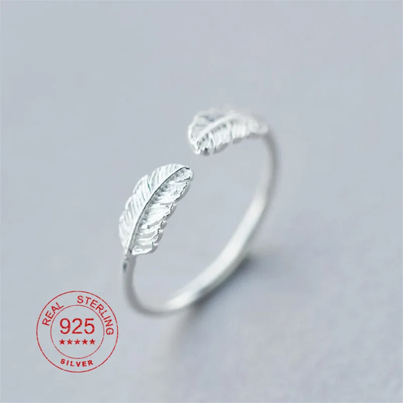 925 Sterling Silver Jewelry Fresh Sweet Branch Leaf Temperament Fashion Female Trendy Animal Feather Resizable Opening Rings
925 Sterling Silver Jewelry Fresh Sweet Branch Leaf Temperament Fashion Female Trendy Animal Feather Resizable Opening Rings
