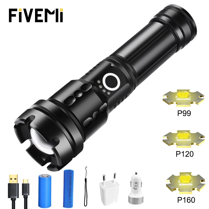 Фонарик P160/P120/P99, самый мощный фонарик, 5 режимов, перезаряжаемый через USB, масштабируемый светодиодный фонарик с батареей 18650, 26650, для кемпинг...
Фонарик P160/P120/P99, самый мощный фонарик, 5 режимов, перезаряжаемый через USB, масштабируемый светодиодный фонарик с батареей 18650, 26650, для кемпинг...