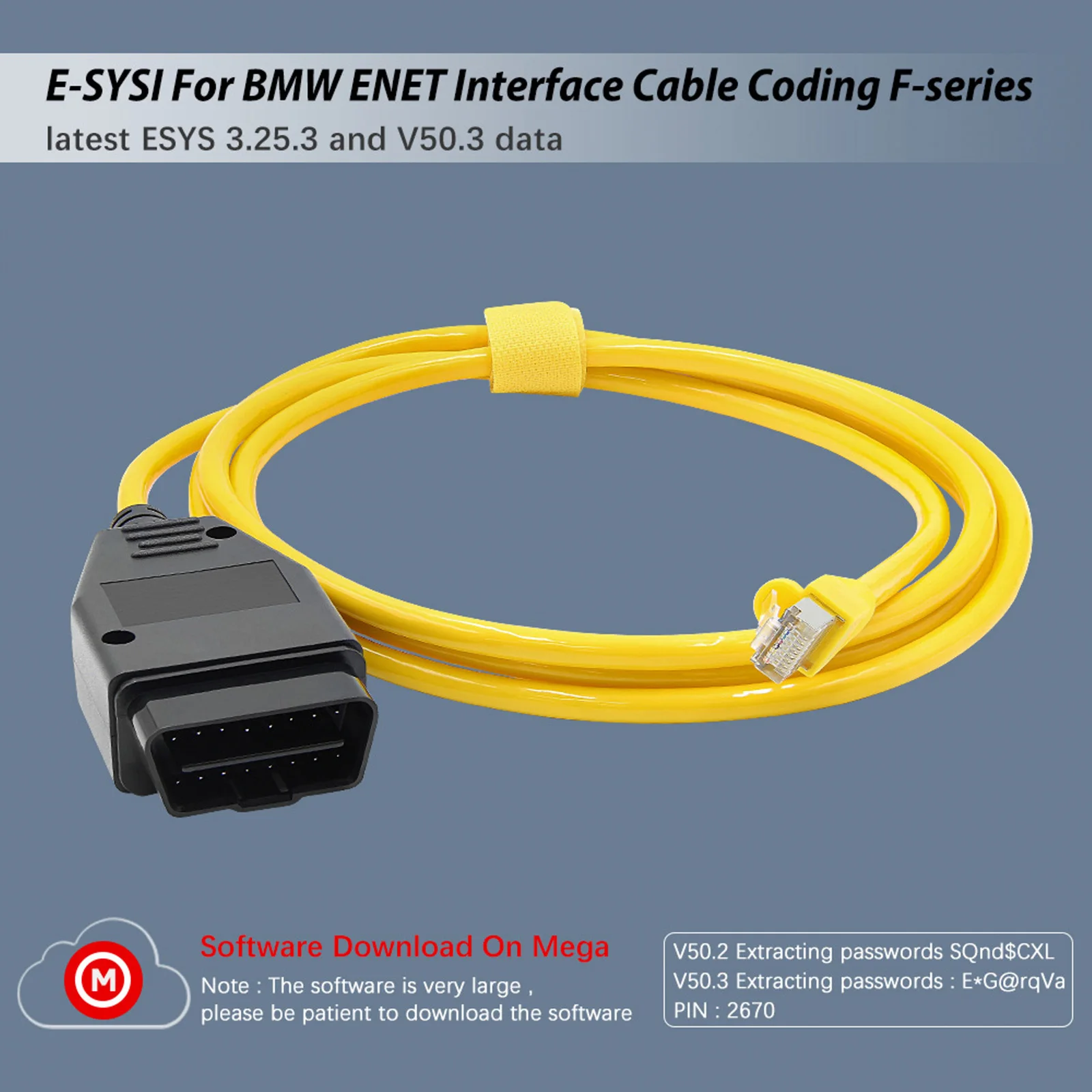 Новый кабель кодирования Ethernet F-Series, диагностический кабель Ethernet, прочный многофункциональный, для BMW серии F
Новый кабель кодирования Ethernet F-Series, диагностический кабель Ethernet, прочный многофункциональный, для BMW серии F