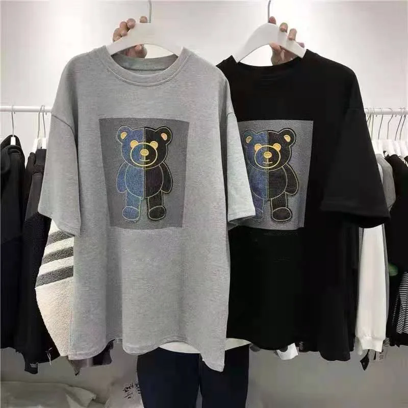 2021 New Women's T-Shirt Cotton Round Neck Bear Pattern Short-Sleeved Loose Casual Women's Blouse Suitable For Sports Streetwear
2021 New Women's T-Shirt Cotton Round Neck Bear Pattern Short-Sleeved Loose Casual Women's Blouse Suitable For Sports Streetwear