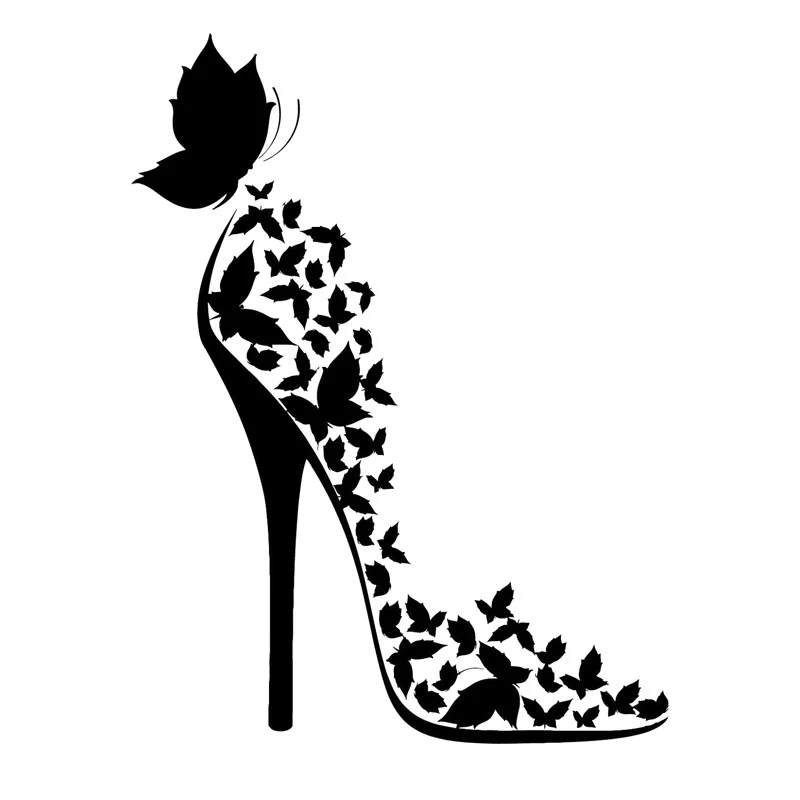 Fashion High Heels Butterfly Decor Car Accessories Sunscreen Waterproof Vinyl Car Sticker Motorcycle Black/Silver,13cm*17cm
Fashion High Heels Butterfly Decor Car Accessories Sunscreen Waterproof Vinyl Car Sticker Motorcycle Black/Silver,13cm*17cm