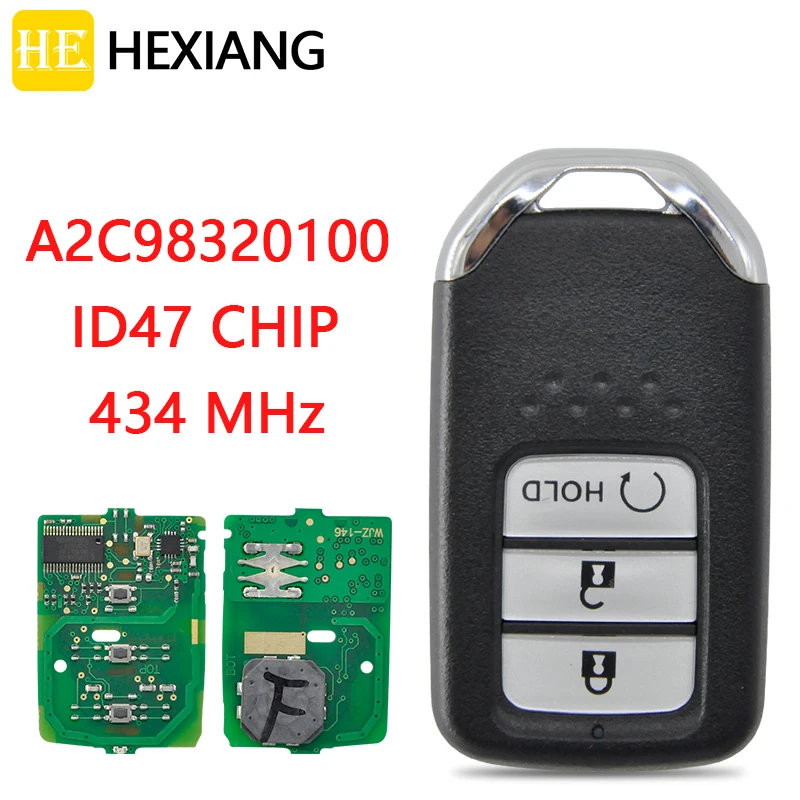 HEXIANG Remote Control Car Key For Honda Fit City Greiz Jazz XRV HRV CRV PN:A2C98320100 With ID47 Chip 434MHz
HEXIANG Remote Control Car Key For Honda Fit City Greiz Jazz XRV HRV CRV PN:A2C98320100 With ID47 Chip 434MHz