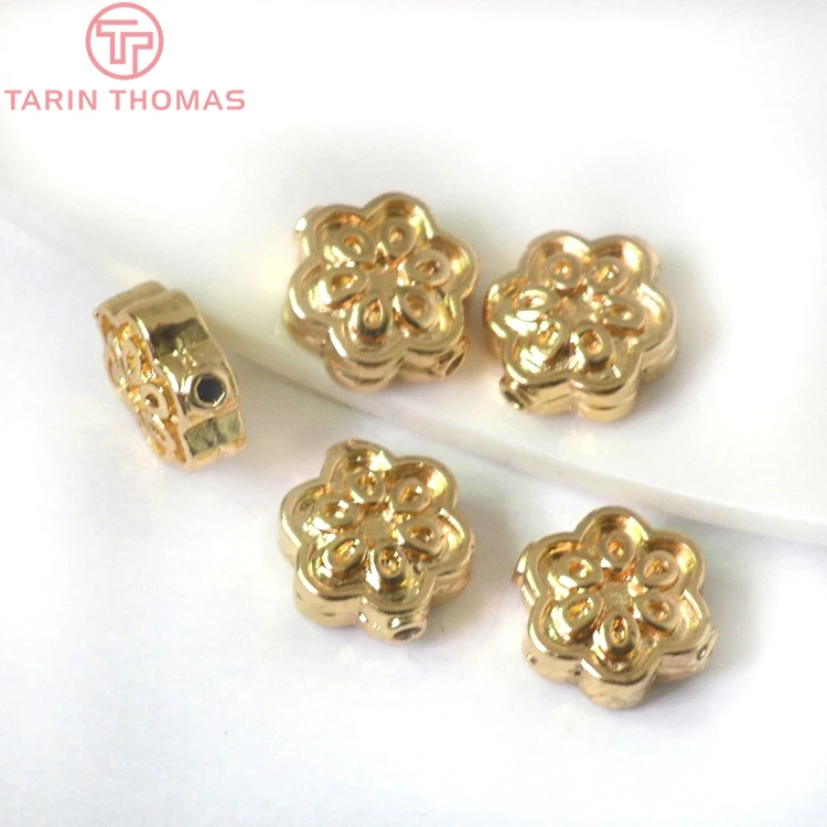 6PCS 12MM 24K Champagne Gold Color Plated Brass Flower Spacer Beads Bracelet Beads High Quality Diy Jewelry Accessories
6PCS 12MM 24K Champagne Gold Color Plated Brass Flower Spacer Beads Bracelet Beads High Quality Diy Jewelry Accessories