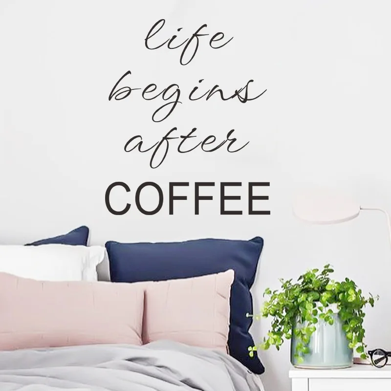 Life Begins After Coffee Quote Wall Decor Sticker Vinyl Decal for Living Room or Kitchen
Life Begins After Coffee Quote Wall Decor Sticker Vinyl Decal for Living Room or Kitchen
