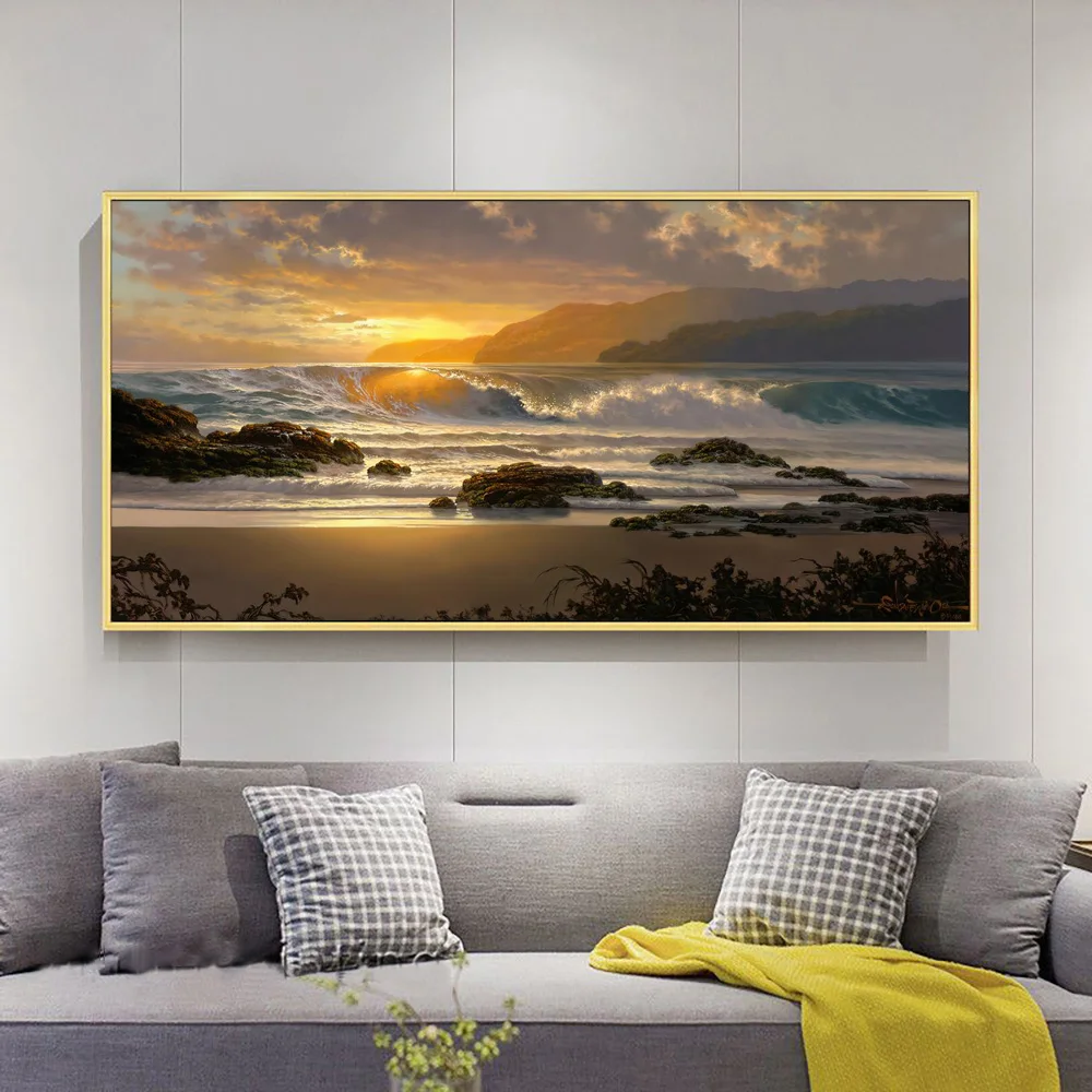 Modern Seascape Reef Seawave In Sunset Canvas Prints Wall Art Landscape Poster Painting On Decorative Pictures For Living Room
Modern Seascape Reef Seawave In Sunset Canvas Prints Wall Art Landscape Poster Painting On Decorative Pictures For Living Room