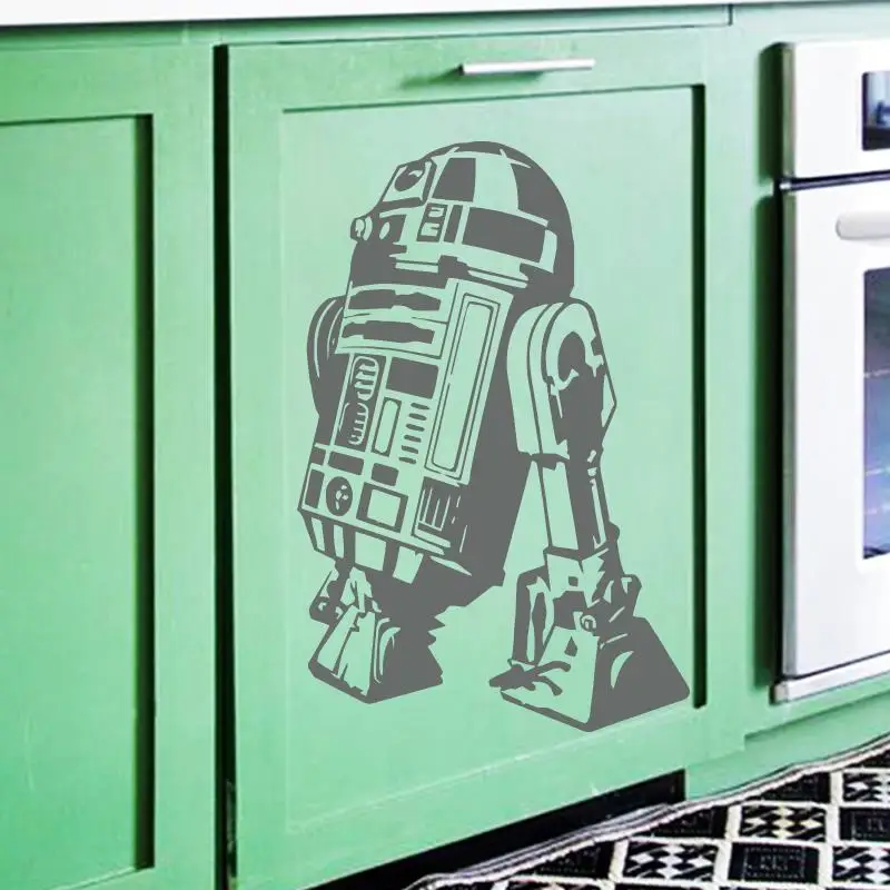 Арт дизайн робот стены Стикеры Цитата R2 D2 виниловые Wars домашний декор для детей