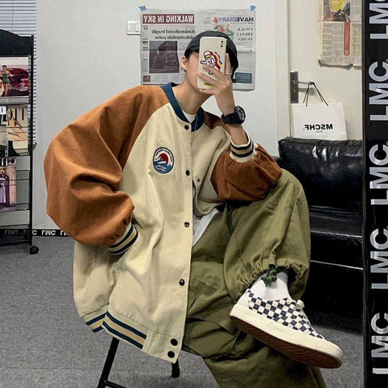 Baseball uniform male personality contrast color stitching loose Hong Kong style wild casual jacket autumn trend Korean coat
Baseball uniform male personality contrast color stitching loose Hong Kong style wild casual jacket autumn trend Korean coat