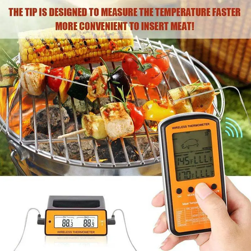 HiMISS Wireless Remote Dual Probe Digital Cooking Meat Food Oven Thermometer for Grilling Smoker BBQ
HiMISS Wireless Remote Dual Probe Digital Cooking Meat Food Oven Thermometer for Grilling Smoker BBQ