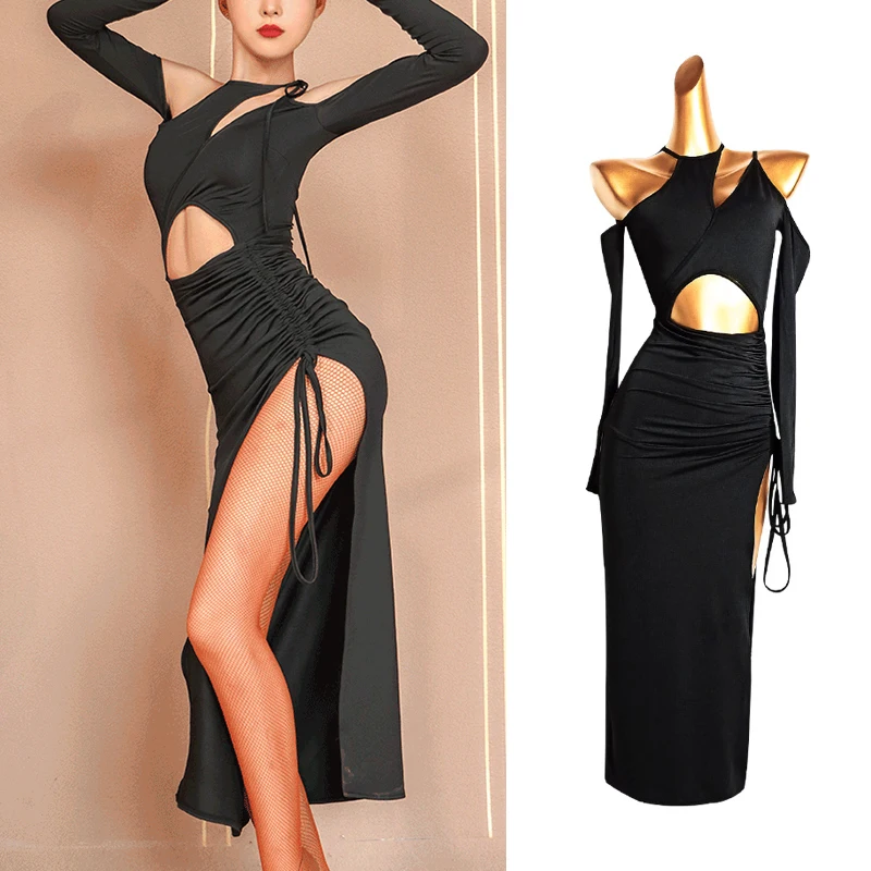 Sexy Hollow Out Latin Dance Dress Off-Shoulder Tango Rumba Dancing Competition Clothes Long Sleeve ChaCha Performance Wear 4208
Sexy Hollow Out Latin Dance Dress Off-Shoulder Tango Rumba Dancing Competition Clothes Long Sleeve ChaCha Performance Wear 4208