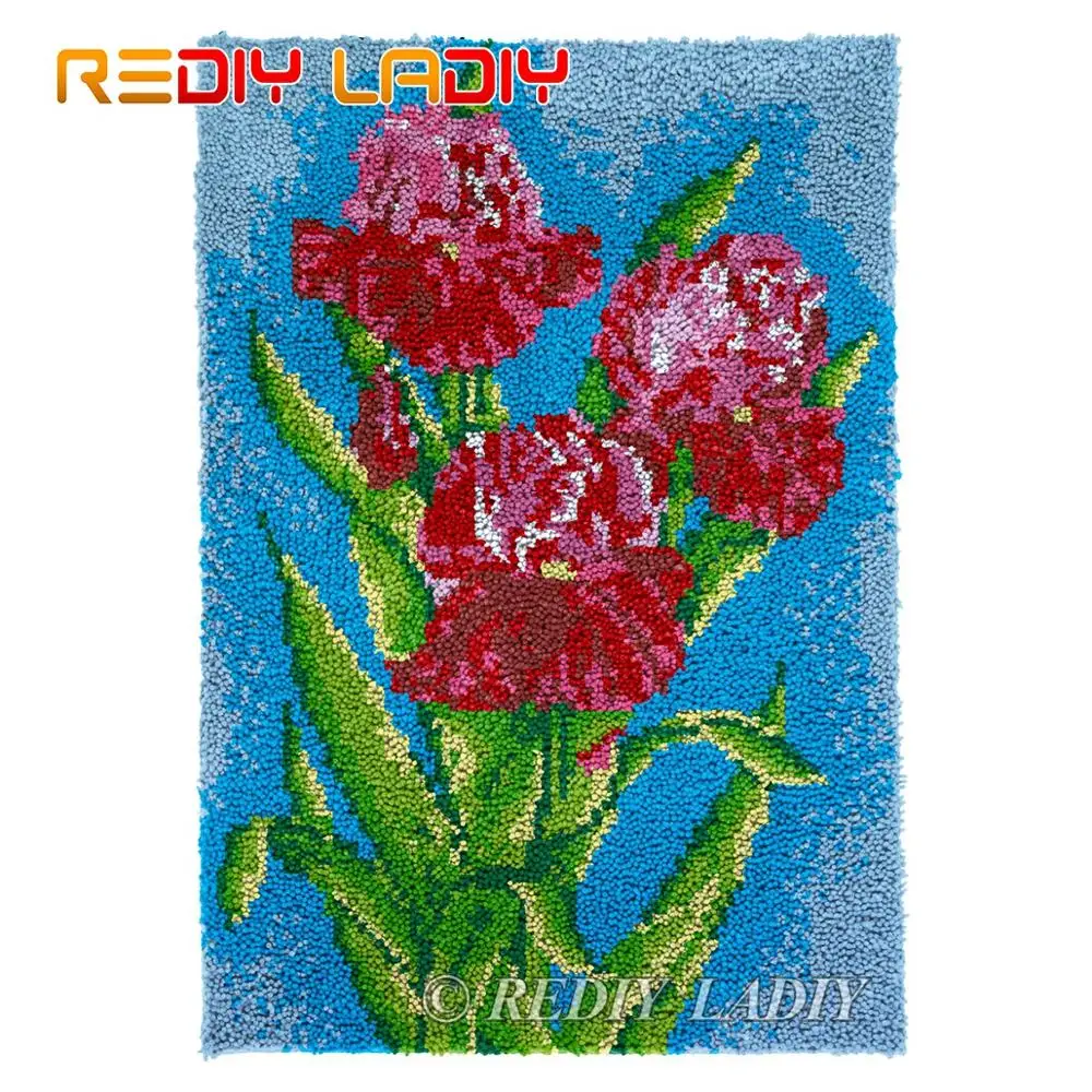 Latch Hook Rug Chunky Yarn Tapestry Kits Crocheting Cushion Mat Iris Flowers DIY Carpet Rug Needlework Hobby & Crafts 58*85cm
Latch Hook Rug Chunky Yarn Tapestry Kits Crocheting Cushion Mat Iris Flowers DIY Carpet Rug Needlework Hobby & Crafts 58*85cm