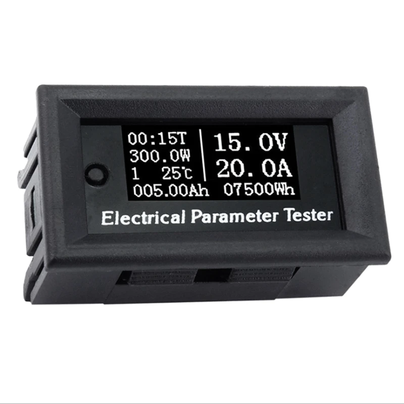 100V/20A 7In1 OLED Multifunction Tester Voltage Current Time Temperature Capacity Voltmeter Ammeter Electrical Meter
100V/20A 7In1 OLED Multifunction Tester Voltage Current Time Temperature Capacity Voltmeter Ammeter Electrical Meter