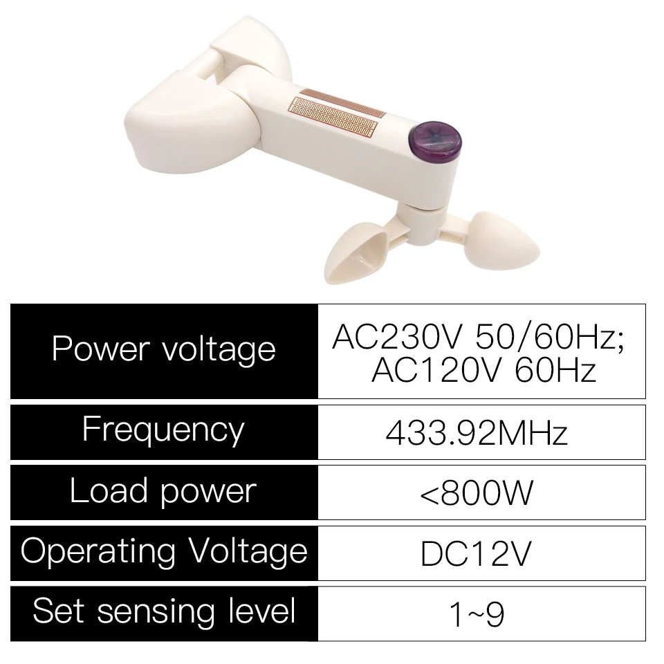 Wireless Weather Sensor Wind Rain Sensor 433Mhz DC12V Close Open Window Curtain Blinds Awning Smart Life Smart Home Automation
Wireless Weather Sensor Wind Rain Sensor 433Mhz DC12V Close Open Window Curtain Blinds Awning Smart Life Smart Home Automation
