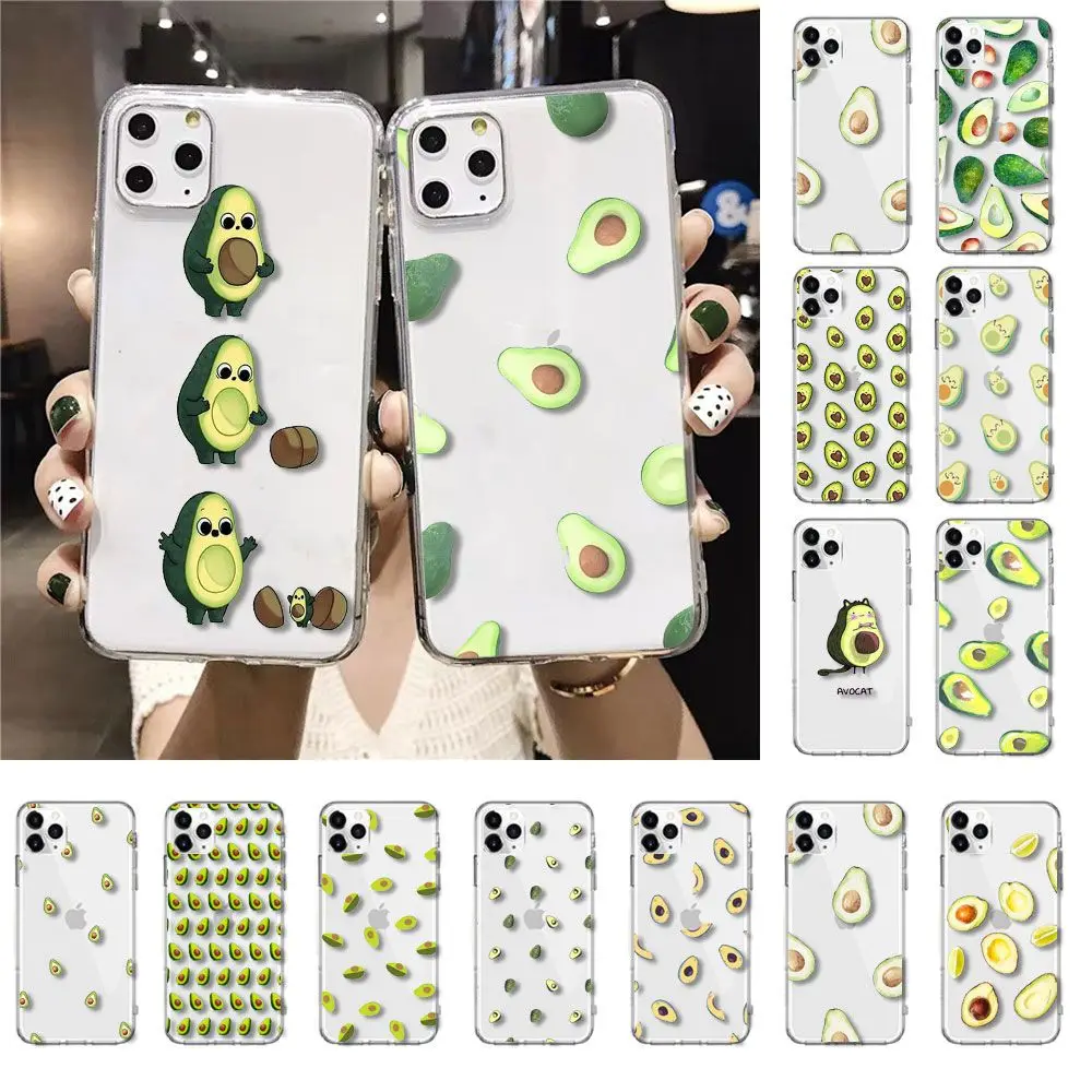 Мультяшный милый авокадо DIY окрашенный чехол для телефона iPhone 11 Pro XS MAX XR 8 7 6 6S Plus X 5