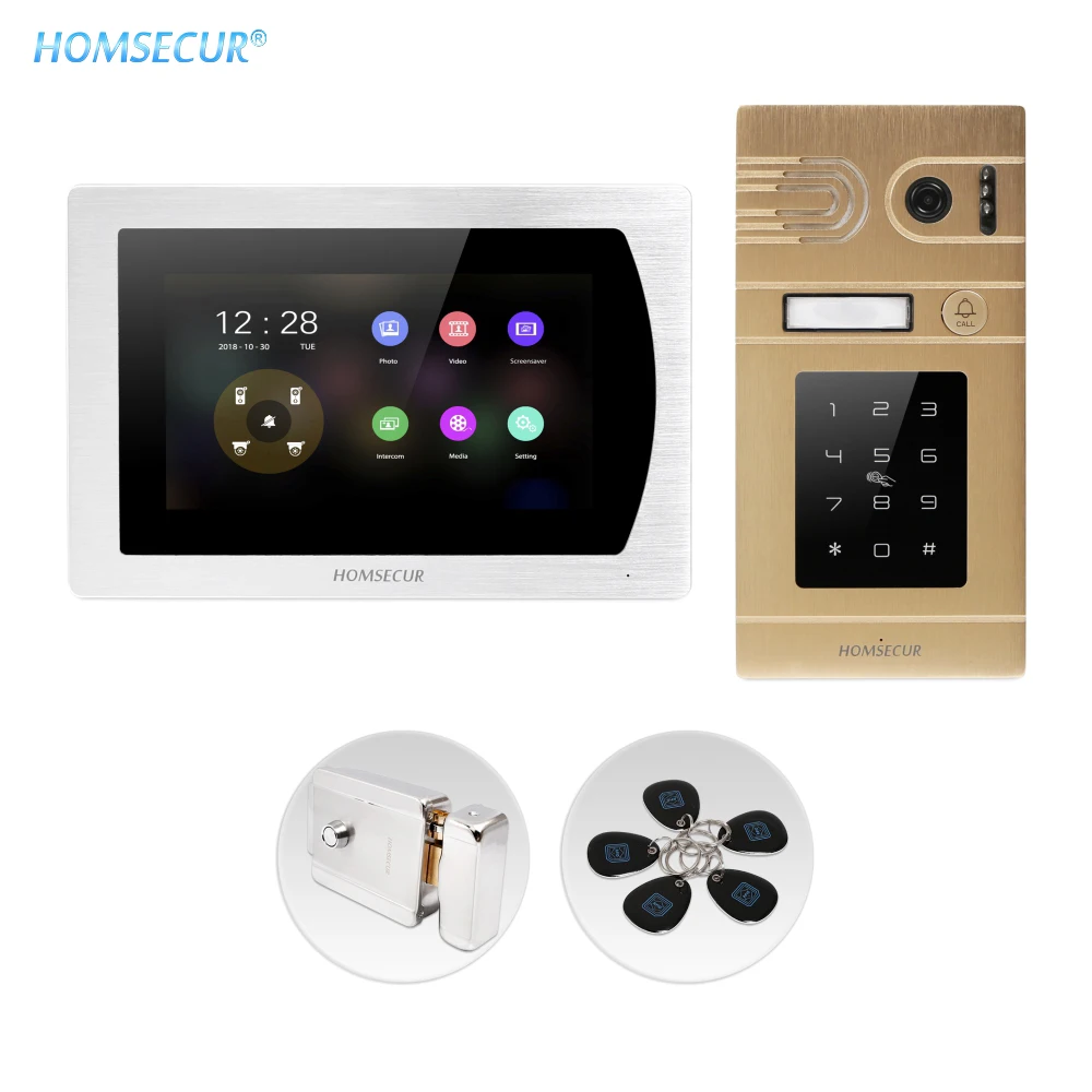 HOMSECUR 7" AHD Hands-free Video&Audio Home Intercom Electric Lock with Keys Included BC071HD-G+BM717HD-S
HOMSECUR 7" AHD Hands-free Video&Audio Home Intercom Electric Lock with Keys Included BC071HD-G+BM717HD-S