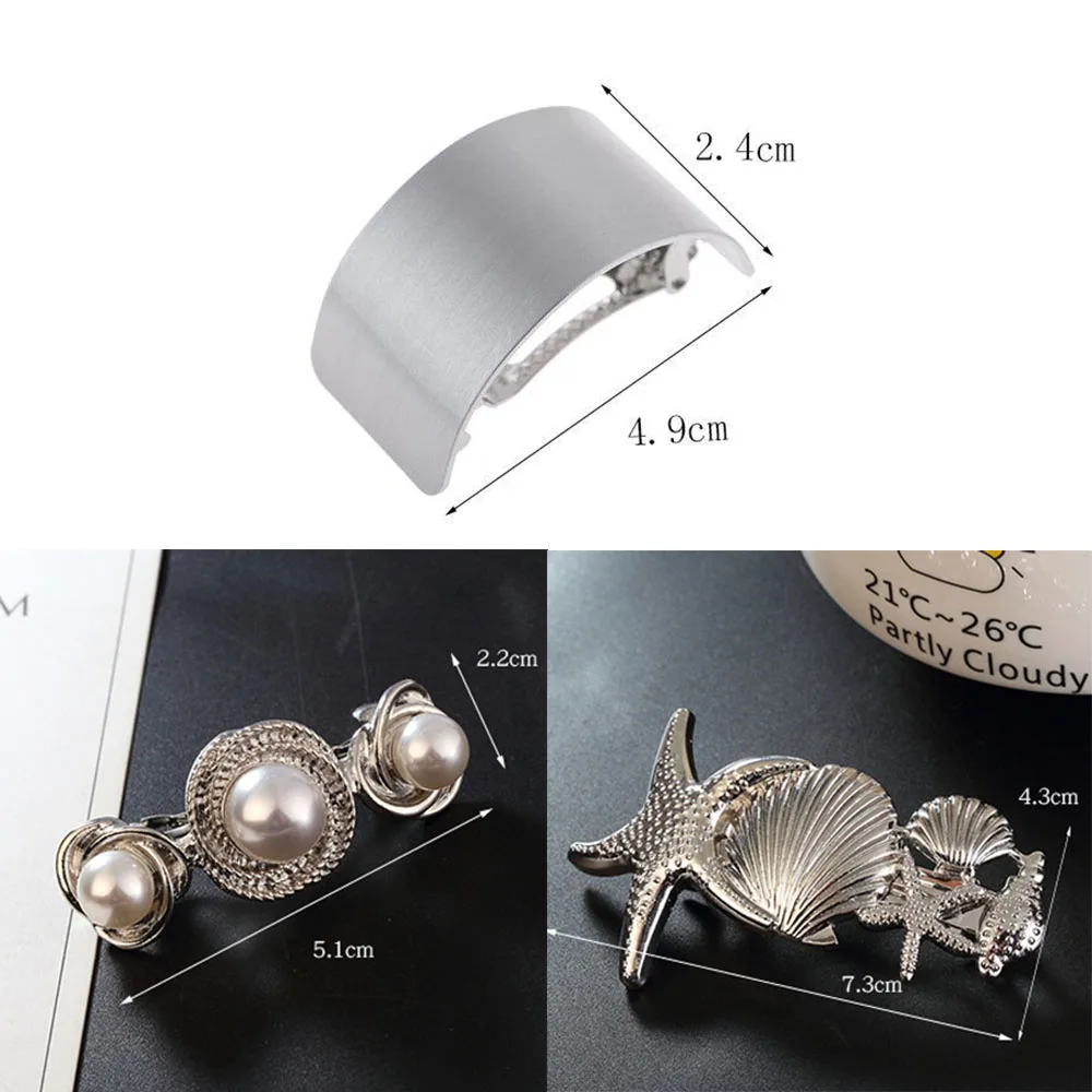 Korean Simple Metal Hair Clips For Women Starfish Shell Hairpin Headwear Hair Barrette Girls Annular Hair Accessories
Korean Simple Metal Hair Clips For Women Starfish Shell Hairpin Headwear Hair Barrette Girls Annular Hair Accessories