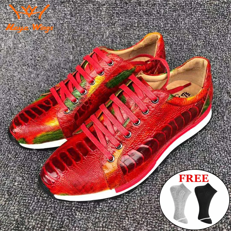 Heye Wings Brand Designer Sneaker Party Wedding Luxury Men's Leisure Ostrich Shoes Exotic Casual leather sport shoes
Heye Wings Brand Designer Sneaker Party Wedding Luxury Men's Leisure Ostrich Shoes Exotic Casual leather sport shoes