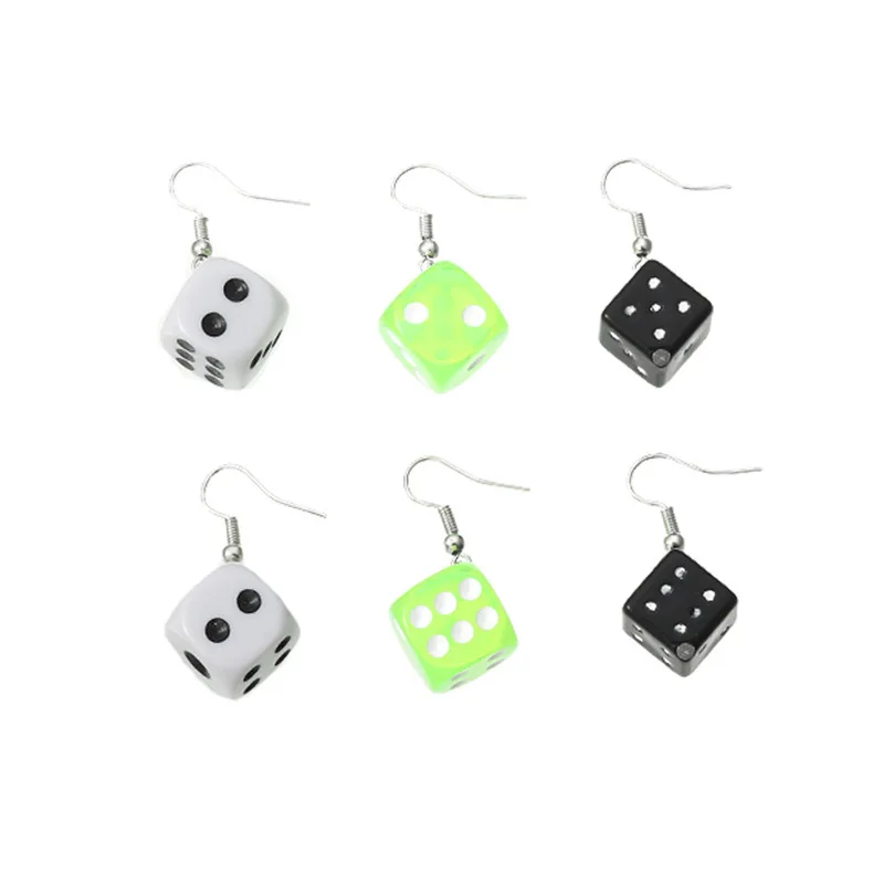 Acrylic 3D Dice Decoration Drop Earrings Cool Punk Tassel Dangle Earrings Men's and Women's Jewelry
Acrylic 3D Dice Decoration Drop Earrings Cool Punk Tassel Dangle Earrings Men's and Women's Jewelry