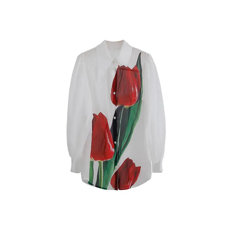 XITAO Painting Tulip Print Women Shirt Summer New Contrast Color Casual Fashion Loose Turn-down Collar All-match Top CLL1305
XITAO Painting Tulip Print Women Shirt Summer New Contrast Color Casual Fashion Loose Turn-down Collar All-match Top CLL1305