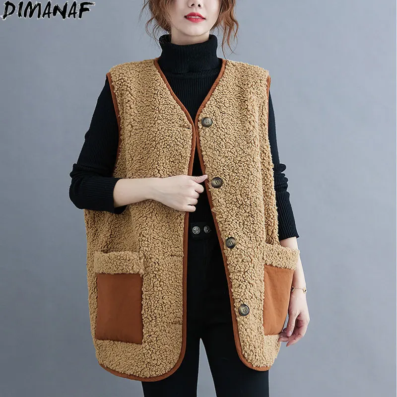 DIMANAF Women Jacket Patchwork Pu Leather Flannel Sleeveless Vest Buttons Jacket Female Loose Winter Jacket CardiganOversize
DIMANAF Women Jacket Patchwork Pu Leather Flannel Sleeveless Vest Buttons Jacket Female Loose Winter Jacket CardiganOversize