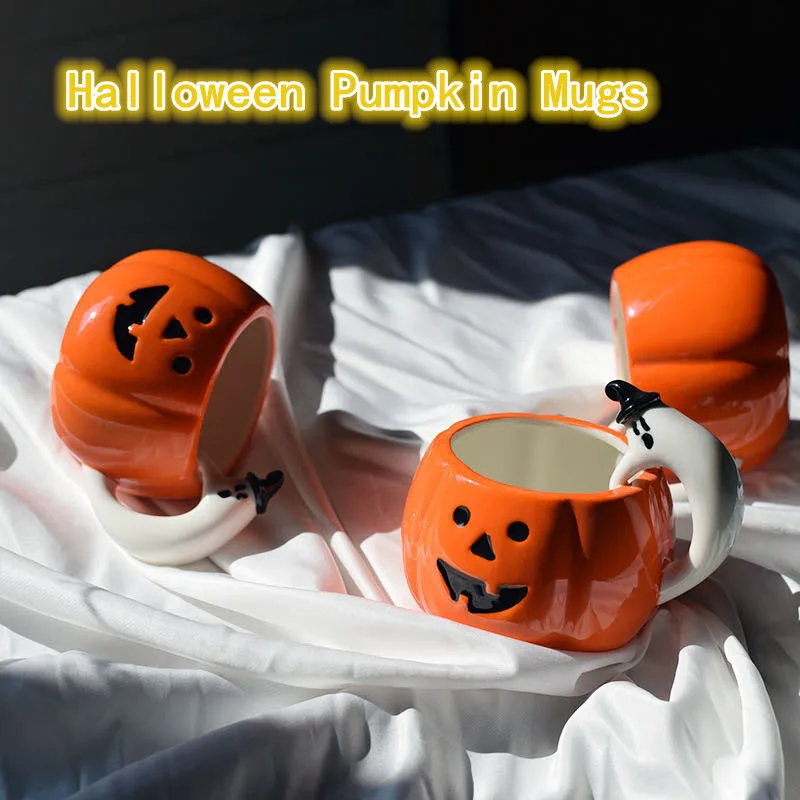 3D Creative Handmade Pumpkin Cartoon Ghost Water Cup Ceramic Milk Cup Household Multifunctional Practical Mug Halloween Gift
3D Creative Handmade Pumpkin Cartoon Ghost Water Cup Ceramic Milk Cup Household Multifunctional Practical Mug Halloween Gift