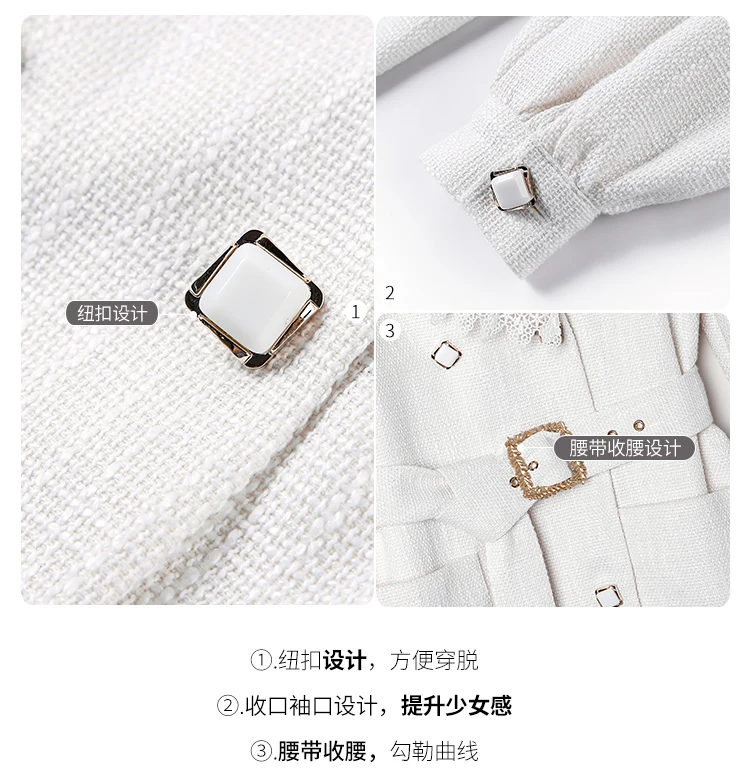 New 2020 V-neck Women Autumn Winter Double-breasted Lace patchwork Knee-Length white Dresses Ladies Party Elegant Dress Vestidos
New 2020 V-neck Women Autumn Winter Double-breasted Lace patchwork Knee-Length white Dresses Ladies Party Elegant Dress Vestidos