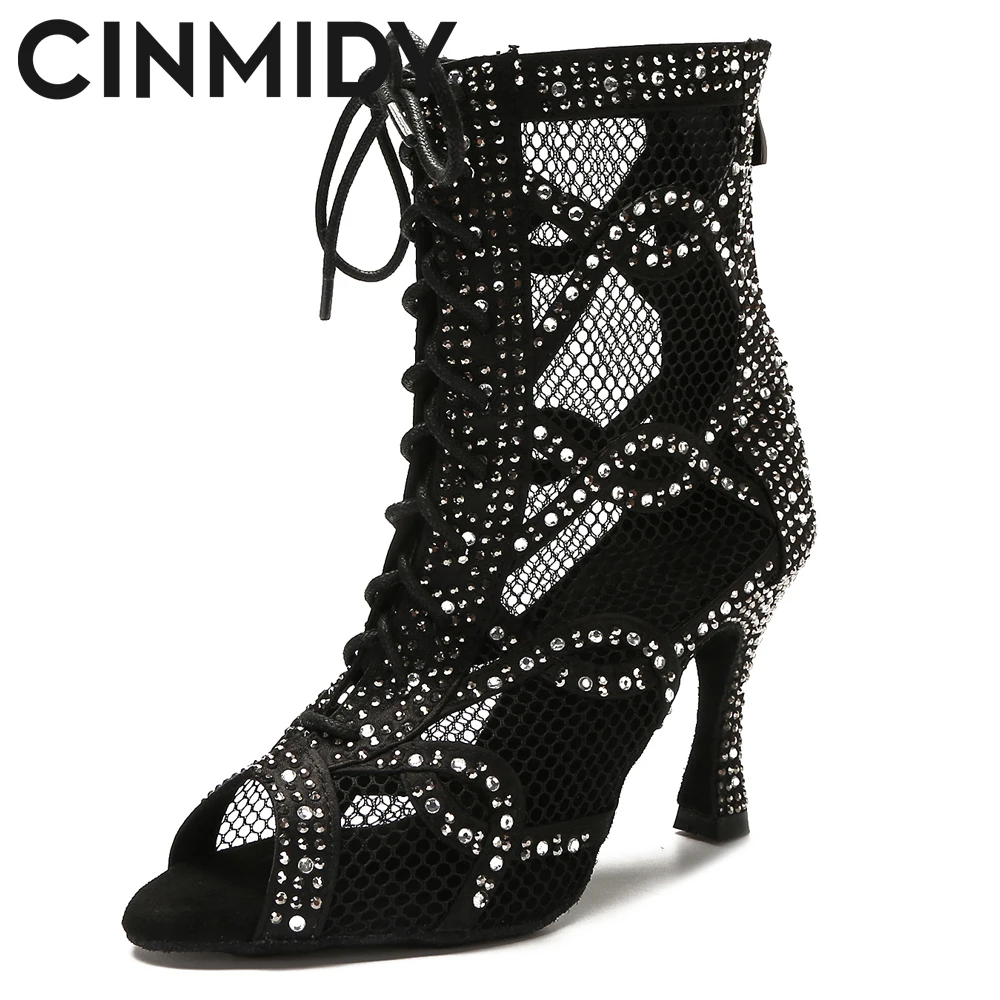 CINMIDY Dance Boots Belly Dance /Pole Dance Shoes Women Latin Dance Shoes Breathable Mesh High Heels Ballroom Dancing Shoes 
CINMIDY Dance Boots Belly Dance /Pole Dance Shoes Women Latin Dance Shoes Breathable Mesh High Heels Ballroom Dancing Shoes