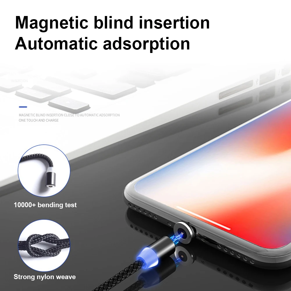 Магнитный кабель DIDIHOU 1 м Micro Usb type C быстрая зарядка Microusb type-C магнитное зарядное