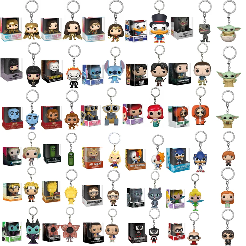 FUNKO Wall E малефисент йодас Леви Ариэль Харли Квинн Карманный Брелок виниловая экшн