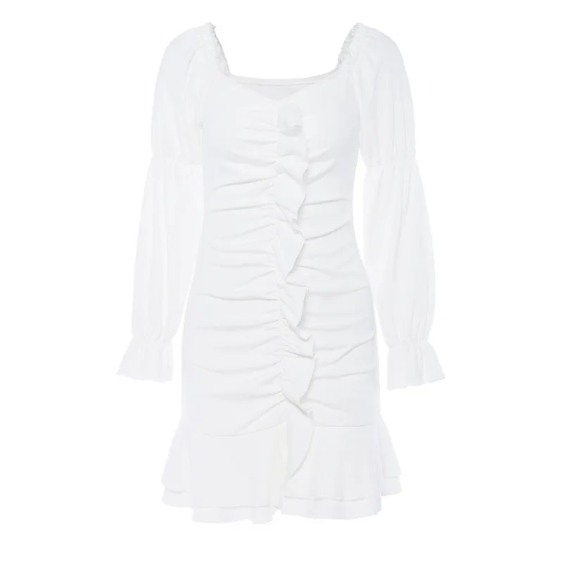 2021 Spring Summer Pleated Dress Women's Solid Color Bustier A-line Dress Pleated Lantern Long Sleeves Slim Sexy Party Dress
2021 Spring Summer Pleated Dress Women's Solid Color Bustier A-line Dress Pleated Lantern Long Sleeves Slim Sexy Party Dress
