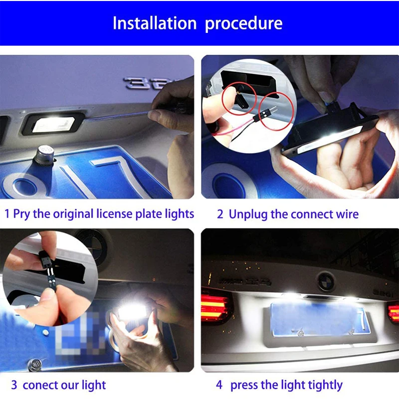 Car LED License Number Plate Light Lamp 12V LED White Light For Audi A3 S3 8P A4 B6 B7 A5 A6 4F Q7 A8 S8 C6 Cabriolet
Car LED License Number Plate Light Lamp 12V LED White Light For Audi A3 S3 8P A4 B6 B7 A5 A6 4F Q7 A8 S8 C6 Cabriolet