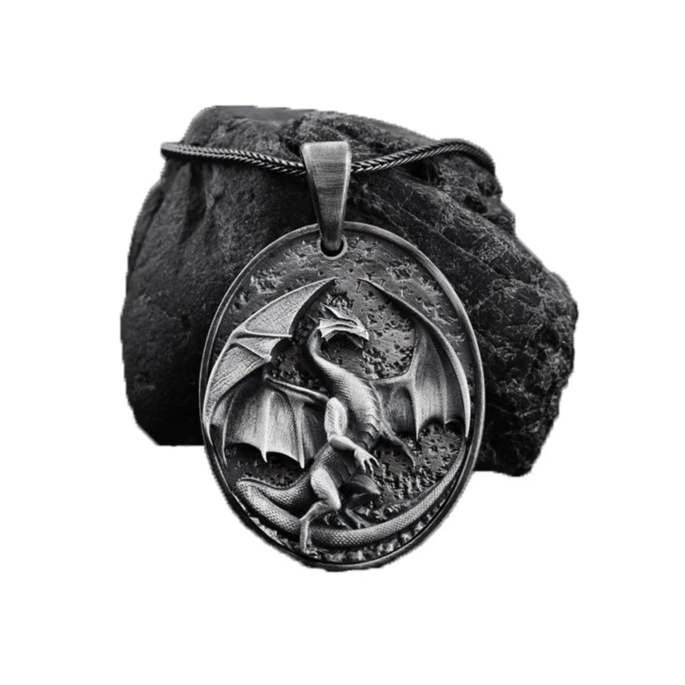 Fashion new men's necklace trend punk style personality trendy student western dragon animal hip-hop necklace
Fashion new men's necklace trend punk style personality trendy student western dragon animal hip-hop necklace
