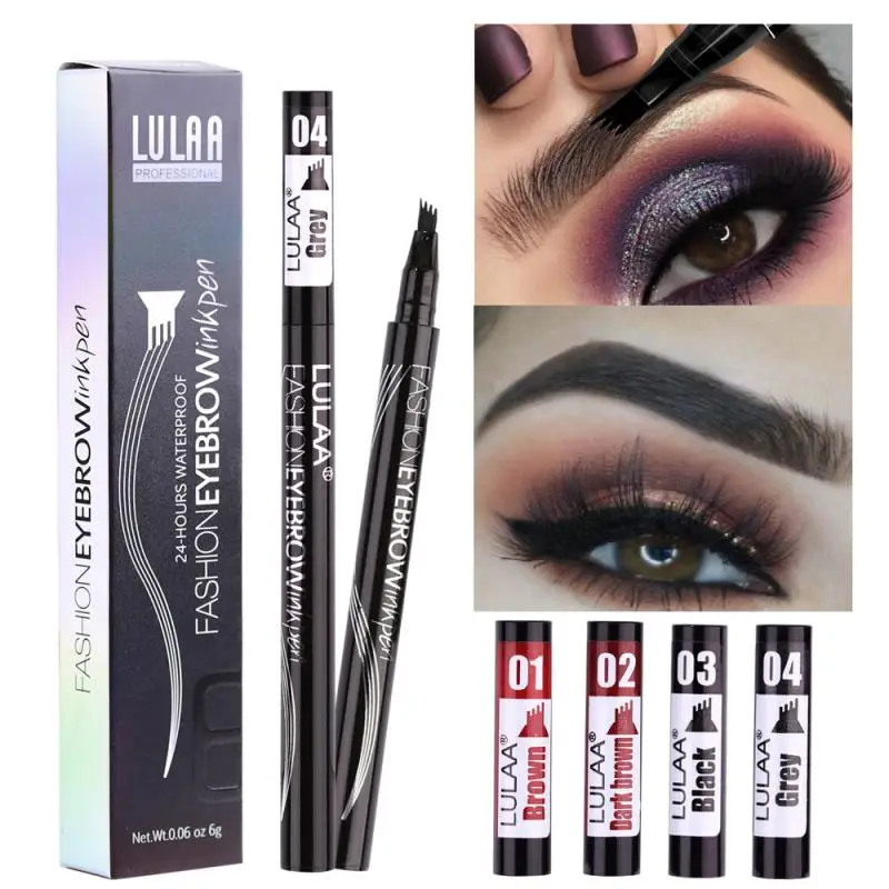 New 4 Colors Eyebrow Pen Waterproof 4 Fork Tip Eyebrow Tattoo Pencil Lasting Natural Liquid Eye Brow Pencil Women Cosmetic TSLM1
New 4 Colors Eyebrow Pen Waterproof 4 Fork Tip Eyebrow Tattoo Pencil Lasting Natural Liquid Eye Brow Pencil Women Cosmetic TSLM1