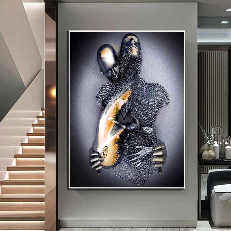 Nordic Metal Figure Statue Wall Art Canvas Painting Modern Franck Kuman Sculpture Poster and Prints Home Living Room Decoration
Nordic Metal Figure Statue Wall Art Canvas Painting Modern Franck Kuman Sculpture Poster and Prints Home Living Room Decoration
