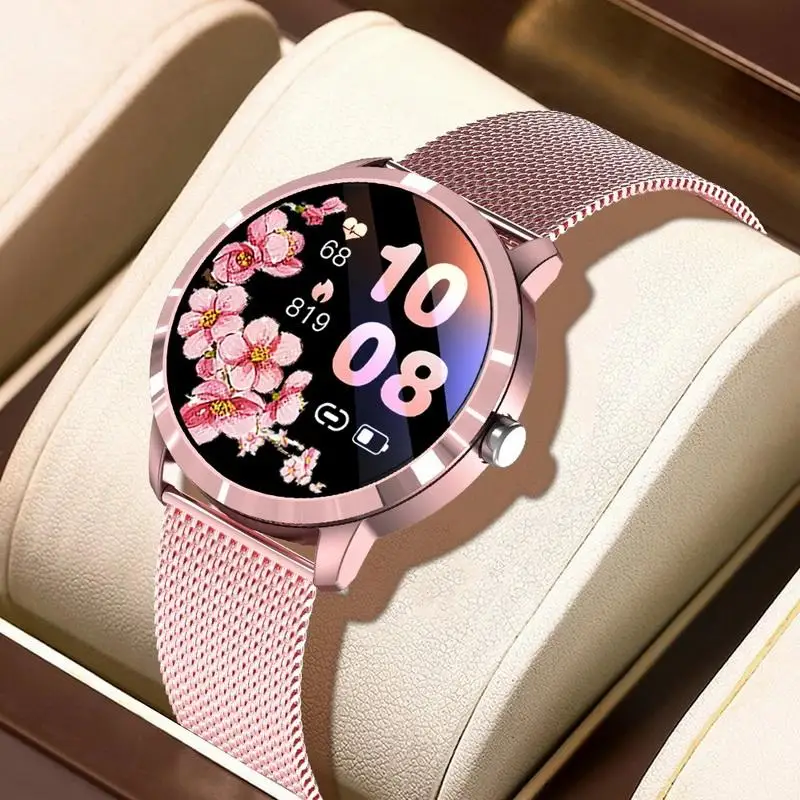 

Q8L Full Round Screen Female Bracelet Heart Rate Blood Pressure Monitoring Menstrual Period Reminder Sports Smart Watch