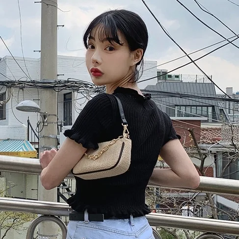 All Match Chains Ladies Top-handle Handbags Straw Woven Women Baguette Bag Shoulder Bag Female Summer Beach Messenger Bags
All Match Chains Ladies Top-handle Handbags Straw Woven Women Baguette Bag Shoulder Bag Female Summer Beach Messenger Bags