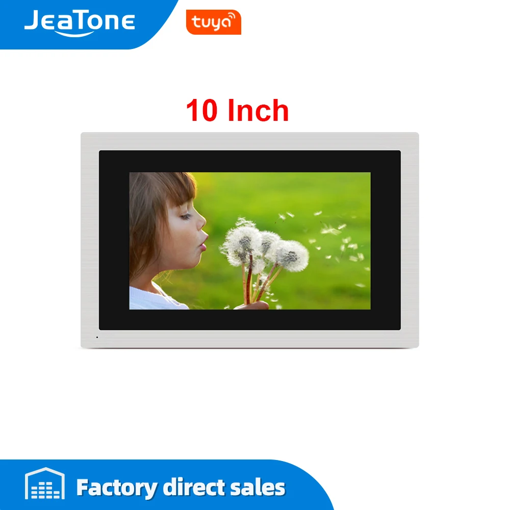 JeaTone 10 дюймовый сенсорный большой экран WIFI IP видео домофон проводной один монитор